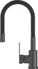 A black kitchen faucet with a flexible spout is shown against a white background. Podgląd zdjęcia produktu