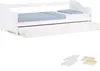 Homestyle4u Tagesbett 90x200 Ausziehbett Weiß mit Matratze Produktbild-Vorschau 1