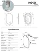 HOKO Badspiegel LED 45x75 cm Wandspiegel Oval+Rahmen+LED Produktbild-Vorschau 7
