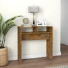 vidaXL Konsolentisch Räuchereiche 78x30x80 cm Holzwerkstoff Produktbild-Vorschau 2