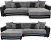 Multimedia-Ecksofa Couch mit RGB-LED Bluetooth Soundsystem Produktbild-Vorschau 1