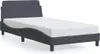 vidaXL Struttura letto "Dover" grigio scuro 100x200 cm in Anteprima dell’immagine prodotto 1
