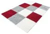 Teppich Wohnzimmer Hochflor Kariert Design Langflor Shaggy Produktbild-Vorschau 2