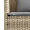 Design Gartenbank mit Kissen Beige Poly Rattan, Gartenbänke Produktbild-Vorschau 11