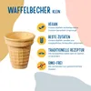Bazko Waffelbecher Klein | halbsüße Eiswaffeln 6 cm / 5,6 Produktbild-Vorschau 2