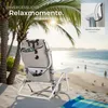 tectake® Aluminium Strandstuhl Coral klappbar, mit Produktbild-Vorschau 8