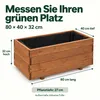 IvoQ Pflanzkasten aus Holz – 80 x 40 x 32 cm – Holz – Für Produktbild-Vorschau 3