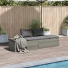 vidaXL Gartenbett Grau 195×60 cm Poly Rattan Produktbild-Vorschau 1