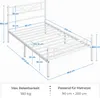 Yaheetech Metallbett Bettgestell Bettrahmen, Wolkenmuster Produktbild-Vorschau 6