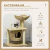 Katzenbaum PawHut 74 cm mit Höhle, Spielball, Beige, Produktbild-Vorschau 3