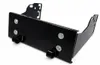 A black metal adapter bracket with silver bolts, shown against a white background. Produktbild-Vorschau