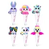 A collection of six colorful plush toys shaped like ice cream cones, each featuring a different animal character. Podgląd zdjęcia produktu