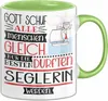 Seglerin Geschenk Becher Tasse Gott Schuf Alle Menschen Produktbild-Vorschau 1