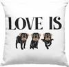 Trendation - Love Is Dog Deko-Kissen mit Füllung 40x40 Produktbild-Vorschau 1
