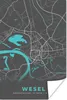 MuchoWow® Poster Deutschland - Blau - Wesel - Stadtplan - Produktbild-Vorschau 1