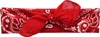 Bandana Tuch Paisley Muster 02 rot weiß quadratisches Produktbild-Vorschau 3