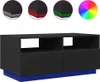 Tavolino con luci LED nero 90x49x40 cm Anteprima dell’immagine prodotto 1