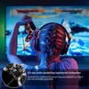 A person playing a video game with headphones on, with a screen in the background. Produktbild-Vorschau
