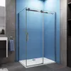 A modern bathroom with a glass shower enclosure. Produktbild-Vorschau