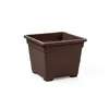 Plastový kvetináč Quadrato 38x38x30 cm hnedý Náhľad obrázku produktu 3