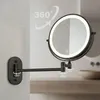 Rea Lustro Ścienne Dwustronne Kosmetyczne Led Glow Czarne Podgląd zdjęcia produktu 4