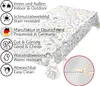 Tischdecke Wachstuch Blumen Weiß Robust Wasserabweisend Produktbild-Vorschau 3