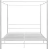 vidaXL Postel se stříškou Bílá kovová 180x200 cm Náhled obrázku produktu 3