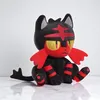 A plush toy of the Pokémon character Flamiau is sitting on a marble surface against a white background. Produktbild-Vorschau