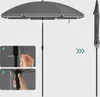 An instructional image showing how to assemble a patio umbrella. Produktbild-Vorschau