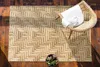 Terrassenteppich bedruckt Wicker Textur 60x90cm Produktbild-Vorschau 2