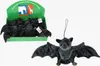 A display box of plush bats and one individual plush bat hanging. Produktbild-Vorschau