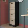 Armoire à dossiers Sil-138cm-4 tiroirs-noir/chic Voir les images du produit 2