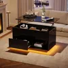 Merax Hochglanz Lift-Top Couchtisch mit LED-Beleuchtung, Produktbild-Vorschau 1