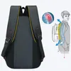 A backpack is shown next to a diagram illustrating its ergonomic benefits for the spine and shoulder. Voir les images du produit