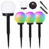 8er Set Solar Gartenleuchten Kugel RGB LED – Farbwechsel Produktbild-Vorschau 3