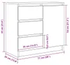 vidaXL Credenza con cassetto Bianco 71x35x65 cm Materiale a Anteprima dell’immagine prodotto 8