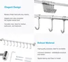 Intirilife Edelstahl Küche Hängeleiste mit 9 Haken - Küchen Produktbild-Vorschau 3