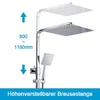 Heilmetz Duschsystem mit Thermostat Regendusche mit Produktbild-Vorschau 10