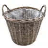 Panier en osier gris - 40 cm / grand - panier de fleurs en Voir les images du produit 2