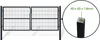 Doppelflügeliges Zauntor 3m RAZO H.120cm grau Produktbild-Vorschau 9