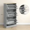 HOMCOM Meuble à chaussures 18 paires, armoire à chaussures Voir les images du produit 5