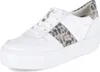 Paul Green Damen Low Sneaker Weiß Beige Leder Textil Animal Produktbild-Vorschau 6
