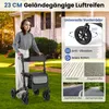 COSTWAY Rollator faltbar, 2in1 Rollstuhl & Reiserollator Produktbild-Vorschau 6