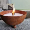 Schwabenfire Outdoor Kerze in Edelrost Schale 20cm mit Produktbild-Vorschau 4