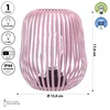 LED Solar Laterne Streben pink 15x17cm Eisen Kunststoff 5 Produktbild-Vorschau 2