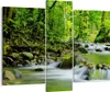 Bild auf Leinwand - Leinwandbild - Stream Wald Natur - Produktbild-Vorschau 1