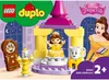 The image shows the packaging for a LEGO DUPLO Belle's Ballroom playset, featuring characters from Disney's Beauty and the Beast. Podgląd zdjęcia produktu