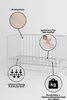 Beistellbett 60x120 cm mit Matratze & Umbauseite - weiß - Produktbild-Vorschau 13