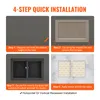 A four-step guide to installing a recessed niche, with illustrations for each step. Voir les images du produit