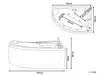 BELIANI Vírivá rohová vaňa biela akrylát 150 x 100 cm Náhľad obrázku produktu 3
